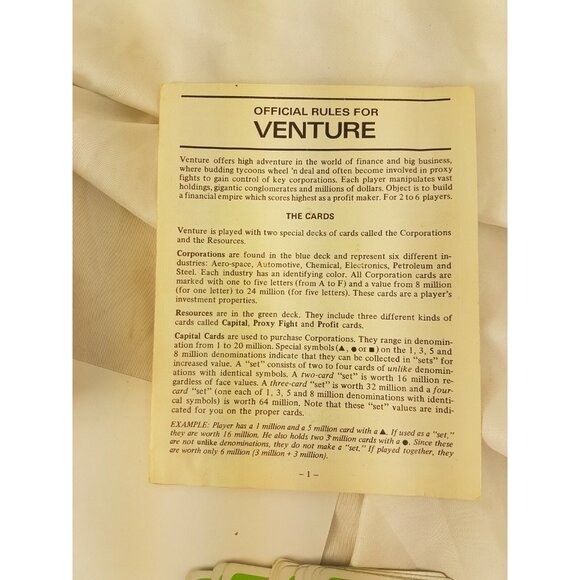 Venture - A 3M Game 1970 3M - Business Finance Card Game money vintage - Picture 3 of 7